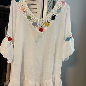 White bathing suit  cover up